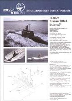 U-Boot Klasse 206A (in 10 optionalen Kennzeichnungen) 1:250 deutsche Anleitung