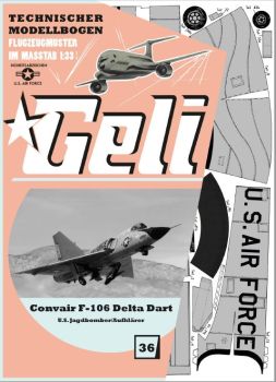 U.S. Jagdbomber/Aufklärer Convair F-106 Delta Dart 1:33 deutsche Anleitung