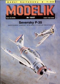 US-Jagdflugzeug Seversky P-35 1:33 Offsetdruck