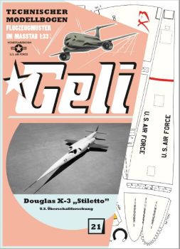 U.S. Überschall-Forschungsflugzeug Douglas X-3 Stiletto 1:33 deutsche Anleitung