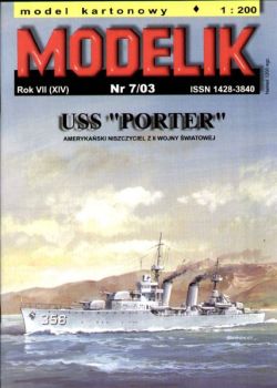 US-Zerstörer USS Porter DD-356 (1940) 1:200 korrigiert, Offsetdruck