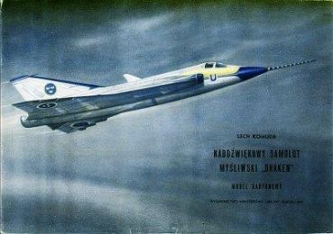 Überschall-Jagdflugzeug Saab Draken 1:40 (original MON-Bogen aus dem Jahr 1959!)