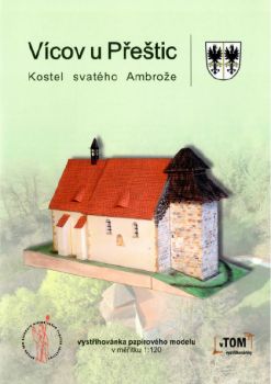 Heiligen-Ambrosius-Kirche in Vícov, 1:120 TOM Vystrihovanky Verlag