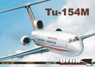 Verkehrsflugzeug Tupolew Tu-154M "Lux" 1:50 glänzender Druck
