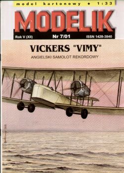 Vickers Vimy (Atlantiküberquerung 14/15. Juni 1919) 1:33 Offsetdruck