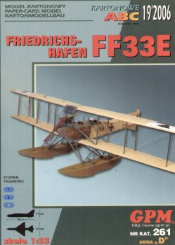 Wasserflugzeug Friedrichshafen FF33E (1818) 1:33 übersetzt!