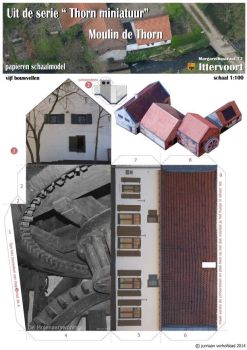 Wassermühle – de Schouwsmolen aus Ittervoort (Itterbach) mit Ursprung aus dem Jahr 1252 1:100