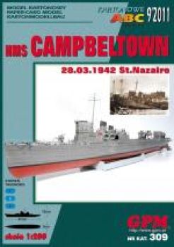 Zerstörer HMS Campbeltown (Bauzustand 1942) 1:200