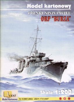 Zerstörer ORP Burza H-73 (Bauzustand/Tarnbemalung 1943) 1:200