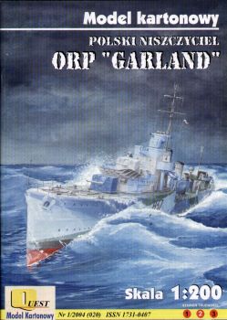 Zerstörer ORP Garland (Mai, 1942) ex.HMS Garland 1:200 extrem!