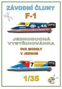 Zwei Rennboote der Formel F-1 1:35