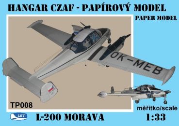 ziviles tschechoslowakisches Reiseflugzeug Let L-200 Morava 1:33 inkl. Kanzel!