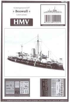 Ätzsatz / Lasercutsatz für deutsches Küstenpanzerschiff sms Beowulf 1:250, HMV 4024