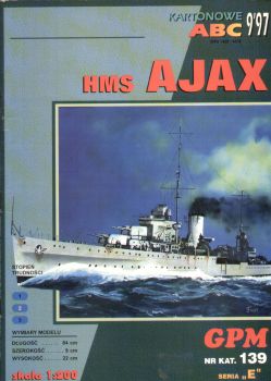 britischer Kreuzer HMS Ajax (1939) 1:200