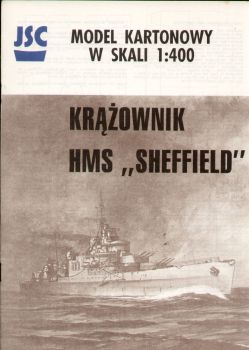 britischer Kreuzer HMS Sheffield 1:400 Erstausgabe noch ohne Nummer