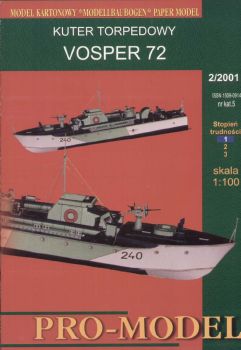 britisches Torpedoboot Vosper 72 (1941) 1:100