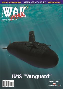 britisches atomgetriebenes U-Boot HMS Vanguard S28 (1992) inkl. 16x Trident II 1:200