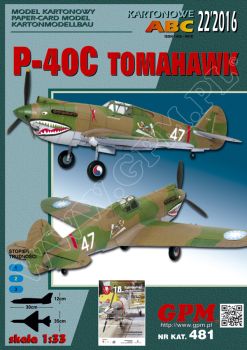 chinesische Curtiss TOMAHAWK P-40 C (American Volunteer Group) 1:33 präzise