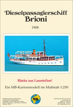 das erste Dieselpassagierschiff der Welt, die Brioni (1890) 1:250 deutsche Bauanleitung