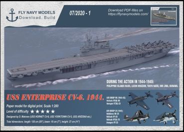 Flugzeugträger USS Enterprise CV-6 „Big-E“ (1944-1946) 1:200 extrem³