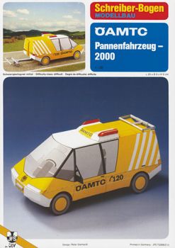 ein imaginäres Pannenfahrzeug 2000 des ÖAMTC 1:25 deutsche Anleitung