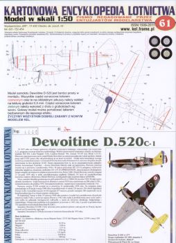 französisches Jagdflugzeug Dewoitine D.520 C-1 (1941) 1:50