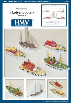 fünf norwegische Lotsenboote aus den Jahren 1900 - 2010 1:250 deutsche Anleitung