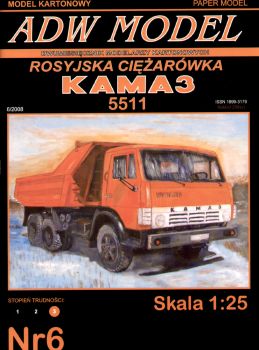 gegenwärt. sowjet. Kippwagen Kamaz 5511 1:25 extrem!