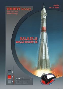 gigantische sowjetische Trägerrakete Sojuz-U (Mission 30) 1:33