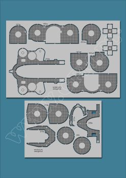 gravierte LC-Aufbaudecks/Deck für US-Panzerschiff USS Missouri (1944) 1:200 (GPM 242)