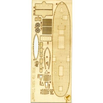 gravierter Decksatz für Expeditionsdampfer mit Segelausrüstung Lena 1:100 Oriel 232