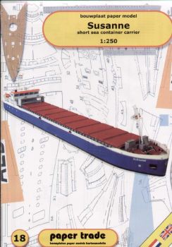 *holländisches SSCC (kleines Containeschiff) Susanne (Bj. 2003) 1:250 Wasserlinienmodell, präzise