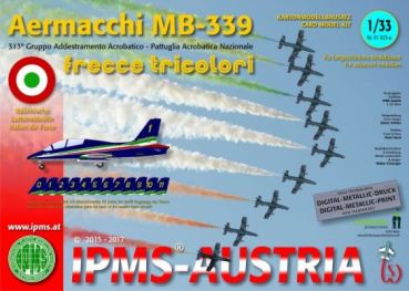 italienische Aermacchi MB-339 der Kunstflugstaffel Frecce Tricolori (2015) 1:33 metallic