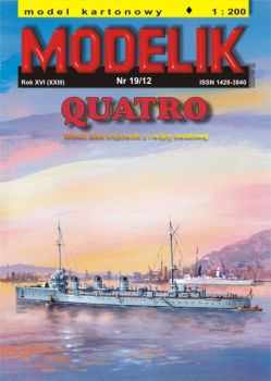 italienischer Leichtkreuzer Quatro (1914) 1:200 Offsetdruck