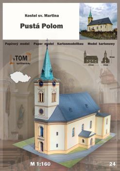 Klassizistische Kirche des heiligen Martins aus Pusta Polom (Wüstpohlom) / Tschechien (1802-03) 1:160