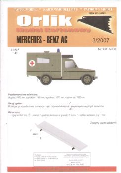 militärischer Krankenwagen Mercedes-Benz 1:43 einfach