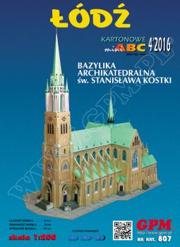 neugotische Kathedrale (Basilika) St. Stanislaw Kostka in Lodz/Polen 1:200