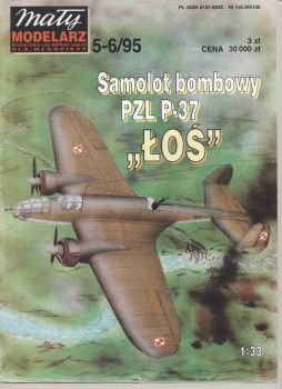 poln. Bombenflugzeug PZL P-37B Los 1:33 übersetzt