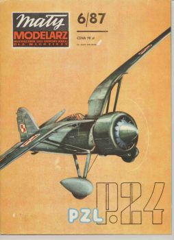 polnisches Jagdflugzeug PZL P-24 (1938) 1:33 Maly Modelarz 6/87