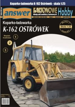 polnischer Baggerlader (Heckbagger) K-162 Ostrowek 1:25 extrempräzise