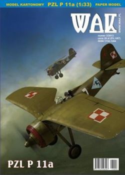 polnisches Jagdflugzeug PZL P 11a (1935) 1:33 inkl. Postkarte
