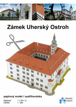 Renaissance-Schloss aus Uhersky Ostroh (Ungarisch Ostra(u)) in Tschechien aus dem 16. Jh. 1:200