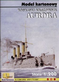 russ. Kreuzer AURORA (graue Bemalung, 1904-05) 1:200 übersetzt