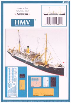 LC-Detailsatz für Kombifrachter Dampfer Schwan II aus dem Jahr 1907 1:250 hmv-Verlag