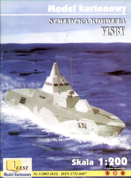schwedische Stealthkorvette Visby (2001) 1:200  übersetzt!