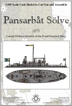 schwedischer Pansarboat (Monitor) Sölve aus dem Jahr 1875 1:250 präzise