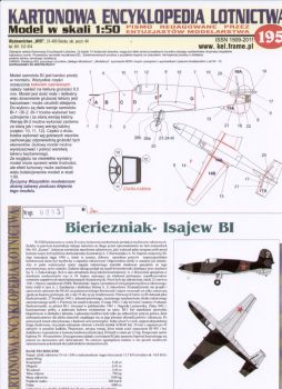 sowjet. Experimentalflugzeug Bieriezniak-Isajew BI (1942) 1:50