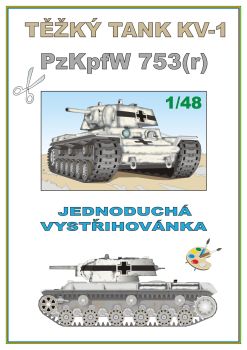 sowjet. Schwerpanzer KW-1 (KV-1) als Beutefahrzeug PzKpfW 753(r) Wintertarnung 1:48 einfach