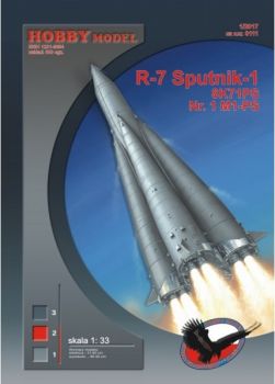 sowjetische Trägerrakete R-7 Sputnik-1 8K71PS (Nr.1 M1-PS) 1:33