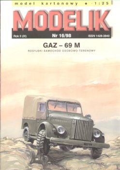 sowjetischer Geländewagen GAZ-69M (1950er) 1:25 Erstausgabe, Offsetdruck